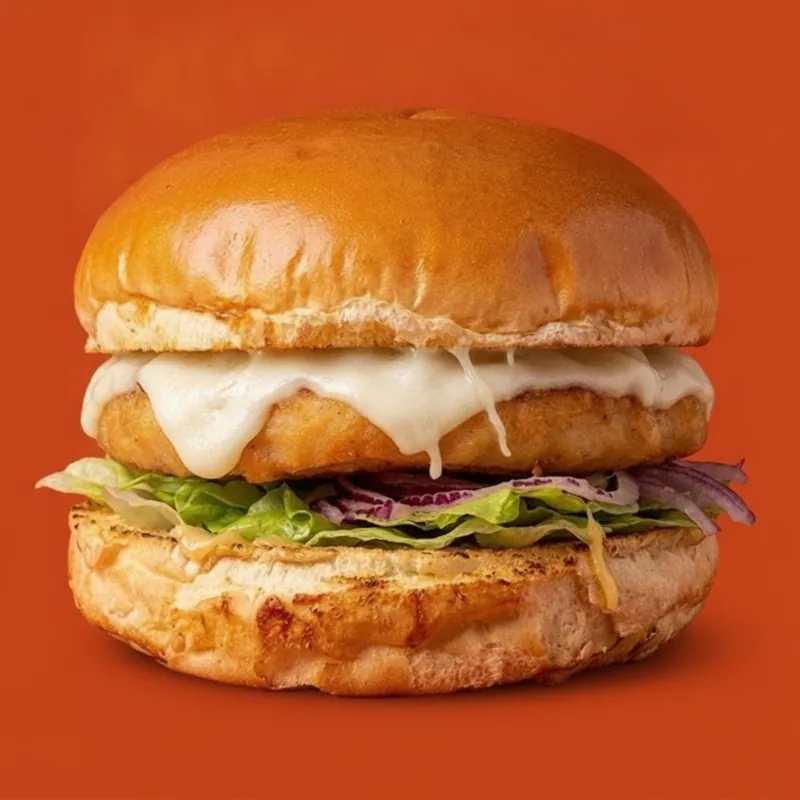 DIP Frango: frango com muçarela, alface e cebola roxa